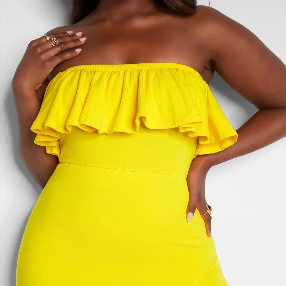 Rebdolls  of Sunshine Ruffled Sleeveless Yellow Dress Size 2X NWT - Picture 6 of 16